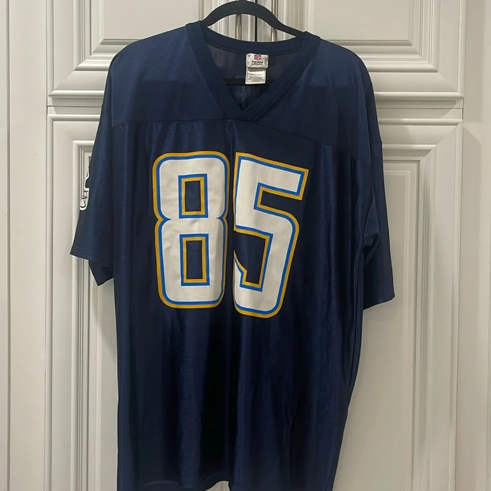 NFL TEAM APPAREL ANTONIO GATES 85 SAN DIEGO CHARGERS FOOTBALL JERSEY SIZE XL